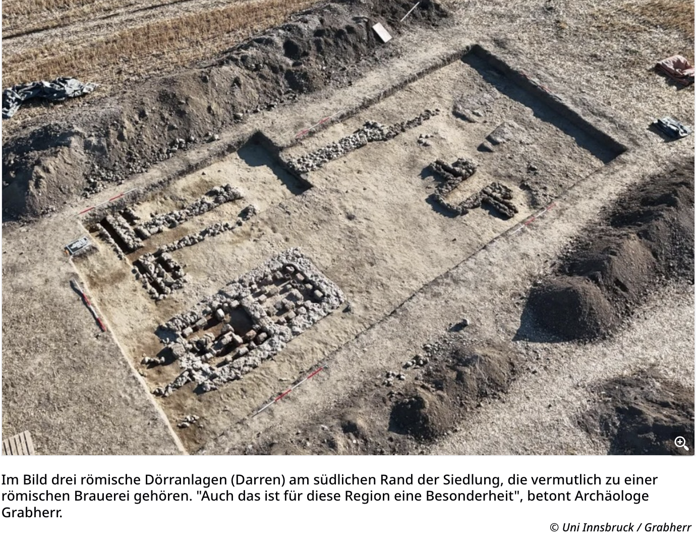 Excavation of three Roman drying installations (Darren) on the southern edge of the settlement at Stein