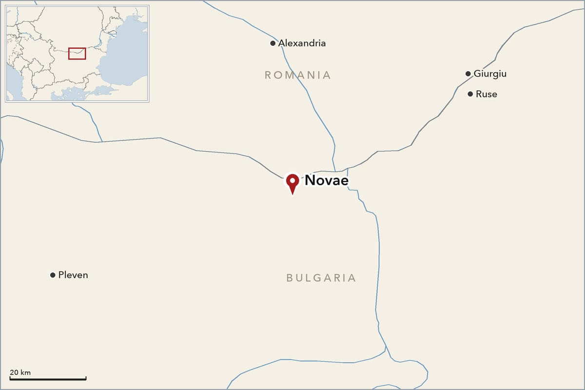 Map showing where Novae is